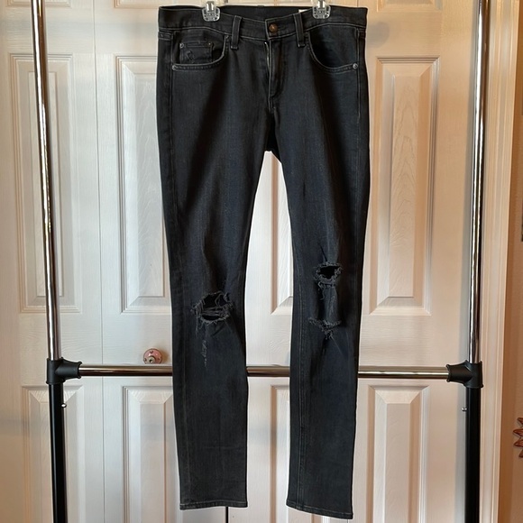rag & bone jeans The Skinny in Rock with Holes sz 27 - Picture 4 of 14